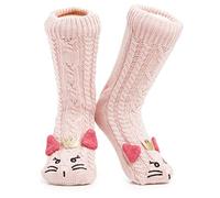 CityComfort Fluffy Slipper Socks For Women Non Slip Funny Socks For Her (Light Pink)