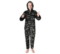 CityComfort Onesies for Boys, Fluffy Fleece Pyjamas for Kids and Teenage Boys Girls, Gaming Onesie, Camo Onesie, Warm Winter Kids PJs 7-14 Years (9-10 Years, Black)