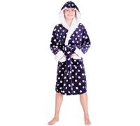 CityComfort Girls Dressing Gown, Hooded Fluffy Dressing Gown for Kids(Purple, 7-8 Years)