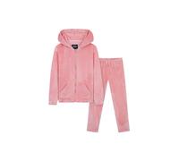 CityComfort Girls Tracksuit Set, 2 Piece Velour Hoodie and Tracksuit Bottoms Lounge Set (Pink, 7-8 Years)