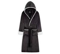 CityComfort Ladies Dressing Gowns Soft Fleece Hooded Women's Robes (M, Charcoal)