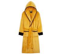 Citycomfort Hooded Fluffy Dressing Gown In Mustard Mustard M