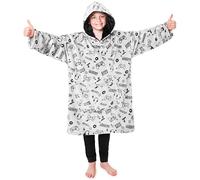 CityComfort Hoodie For Boys and girls, Fleece Oversized Hoodie Blanket 7-14 Years (Grey)