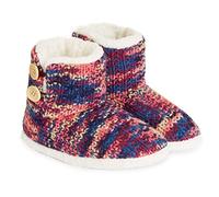CityComfort Knitted & Novelty Booties Indoor & Outdoor Slipper Boot (5/6 UK, Knitted Purple)