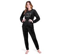 CityComfort Ladies Pyjamas Set, Womens Loungewear Pyjamas, Comfy Warm Soft Loungewear PJs (M, Black)