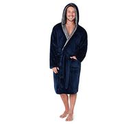 CityComfort Luxury Super Soft Men Dressing Gown Mens Bathrobe (Navy, L)