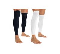 CityComfort Men's Football Socks Sleeves Pack Of 2 White/Navy in White CityComfort White One Size