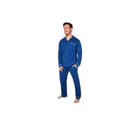 CityComfort Men's Long Pyjama Set 2 Piece Nightwear PJ Sleepwear in Navy | Size: XL CityComfort Navy XL