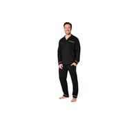 CityComfort Men's Long Pyjama Set Classic Button Down 2 Piece PJ Nightwear Sleepwear in Black | Size: XL CityComfort Black XL