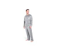 CityComfort Men's Long Pyjama Set Super Soft Fleece 2 Piece Cosy Comfy Nightwear Sleepwear in Light Grey | Size: XL CityComfort Light Grey XL