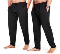 CityComfort Mens Pyjama Bottoms - Jersey Lounge Pants with Pockets, Pack of 2
