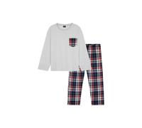 CityComfort Mens Pyjamas Set, Warm Teenagers Loungewear Winter Nightwear Long Sleeve PJs, Birthday Xmas Gifts for Men (Grey, L)