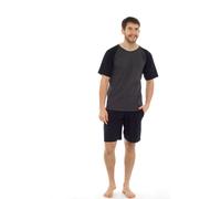 CityComfort Men's Pyjama Set Shorts in Black | Size: Large CityComfort Black L