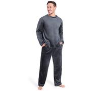CityComfort Mens Pyjamas Set Super Soft Fleece 2 Piece Set Loungewear Nightwear Gifts for Men (Charcoal, 2XL)