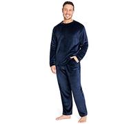CityComfort Mens Pyjamas Set Super Soft Fleece 2 Piece Set Loungewear Nightwear Gifts for Men (Navy, M)