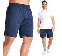 CityComfort Mens Shorts Lightweight Breathable Drawstring Waist Running Shorts for Gym Sports Activewear Casual Summer (Navy, XL)