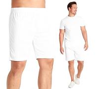 CityComfort Mens Shorts Lightweight Breathable Drawstring Waist Running Shorts for Gym Sports Activewear Casual Summer (White, 3XL)