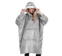 CityComfort Oversized Hoodie for Women Men and Teenagers Fleece Hoodie with Sleeves Soft Warm Hoodie Women and Mens Gifts (Grey Sloth)