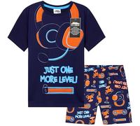CityComfort PJs for Boys & Teenagers Short Pyjamas Set Loungewear Soft Gamer Nightwear Breathable Summer Sleepwear Gaming Gifts for Boys (13-14 Years, Navy/Multi)