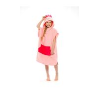 CityComfort Pure Cotton Embriodered Hooded Poncho in Pink | Size: 3-5 Years CityComfort Pink 3-5 Years