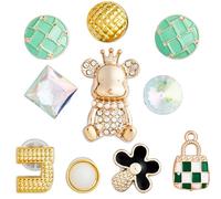 CityComfort Shoe Charms for Clogs Mixed Multipack Gold Silver Chains Bling Fashionable Shoe Decorations Gifts for Her (Multi/Gold)