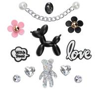 CityComfort Shoe Charms for Clogs Mixed Multipack Gold Silver Chains Bling Fashionable Shoe Decorations Gifts for Her (Multi)