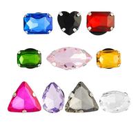 CityComfort Shoe Charms for Clogs Mixed Multipack Gold Silver Chains Bling Fashionable Shoe Decorations Gifts for Her (Multi Gems)