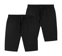 CityComfort Shorts Pyjamas for Boys Teens Pack of 2 PJs Summer Casual Lounge Wear Soft Jersey Pyjama Shorts with Pockets (Black/Black, 9-10 Years)