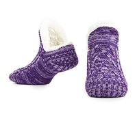 CityComfort Slipper Socks for Women Teenagers, Cosy Warm Fleece Lined Bed Socks - Gifts for Her (Purple)
