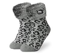 CityComfort Slipper Socks Women Teenagers - Fluffy Socks Non Slip Warm Fleece One Size Lounge Wear - Gifts for Women (Silver)