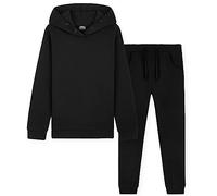 CityComfort Tracksuit For Girls, Hoodies And Joggers For Kids 3-14 Years (Black, 13-14 Years)