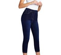 CityComfort Womens Cropped Jegging Jeans, 3/4 Length High Waist Denim Leggings