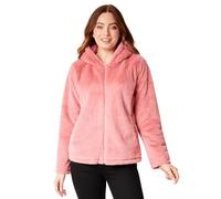 CityComfort Womens Fluffy Coat with Hood, Cosy Stylish Faux Fur - Gifts for Her (Dusky Pink, XL)