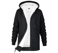 CityComfort Womens Hoodie with Fleece Lining Zip Hoodie Women Teenagers S-XL Warm Cosy Outerwear Full Zip Loungewear Gifts for Her (Black, S)