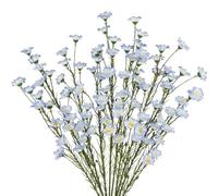 CITYES 10 Pcs Artificial Wildflowers with Stems Bulk Silk Spring Flowers 21 Inch Fake Forsythia Branches Blue Faux Wildflowers Floral Arrangements for Home Decor Indoor Outdoor Wedding Centerpieces