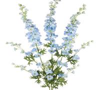 CITYES 3 Pcs Delphinium Artificial Flowers Bulk 35" Long Stem Silk Larkspur Flowers Blue Artificial Snapdragon Flower Stems Faux Bouquets for Tall Vase Floral Arrangements Home Outdoor Wedding Decor