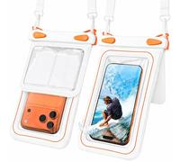 citymore Double Space Waterproof Phone Pouch,IPX8 Waterproof Floating Phone Case,Cell Phone Dry Bag for Beach with Lanyard for iPhone 17 16 15 14 13 12 11 Pro Max,Huawei,OnePlus,Galaxy Fit up to 7.5”