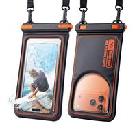 Citymore Floating Waterproof Phone Pouch,IPX8 Waterproof Universal Phone Case,Underwater Touch Screen Dry Bag for Beach,Swimming for iPhone 17 16 15 14 13 12 Pro Max,Huawei,OnePlus,Galaxy,4-7.2" Black