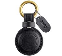 Citymore for AirTag Holder,Genuine Leather Airtag 2 Keyring,Anti-Lost,Scratch-Resistant Air tag Case for Apple AirTag 1st & 2nd Generation-for Keys,Pets,Backpack,Luggage