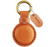 Citymore for AirTag Holder,Genuine Leather Airtag 2 Keyring,Anti-Lost,Scratch-Resistant Air tag Case for Apple AirTag 1st & 2nd Generation-for Keys,Pets,Backpack,Luggage