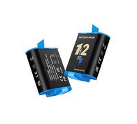 CITYORK (2 Pack) 2000mAh Replacement Battery for .Go-Pro. Hero 12 Hero 11/10/9 Black, Rechargeable Extreme Battery Set Sports Camera Accessories