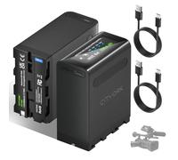 CITYORK 2 x 10800 mAh NP-F980 Battery for Sony NP-F980 F970 F975 F960 F930 F770 F750 F730 F570 F550 F530 F330 All NP-F Batteries, for Sony Cameras and Cameras Camcorcccccc[PD 20W/ USB Type C]