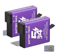 CITYORK 2250 mAh (2 pieces) battery for DJI Osmo Action 5 Pro/Osmo Action 4/Osmo Action 3 replacement battery, rechargeable extreme battery set, sports camera accessories, Lungo Tempo di Esecuzione