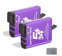 CITYORK 2250 mAh (2 pieces) battery for DJI-Osmo. Action 6 Pro/Osmo 360/ Action 5 Pro/Osmo Action 4/ Osmo Action 3 Replacement Battery, Rechargeable Battery Set, Sports Camera Accessories, Long Life