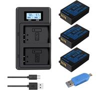 CITYORK 3pcs 1280mAh EN-EL20 Battery and LCD Charger Kit for Nikon EN-EL20, EN-EL20a, Nikon Coolpix P1000, P950 Coolpix A 1 J1/1 J2/1 J3/1 S1/1 V3 Cameras USB Charger with Type C Port
