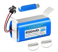 CITYORK 4000mAh Battery for Proscenic 850T, for Eufy RoboVac G40 G30 G30+ L35 15C Max,for Lubluelu SL60D/SL61D, for Ultenic D5/D5s/D5s Pro, for Honiture G20,for Bagotte BG750 BG700 BG650 BG600 Max