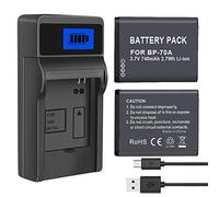 CITYORK EA-BP70A [2 Pack] Battery & Charger Compatible with Samsung BP-70A ES73 ES74 PL80 PL100 Camera