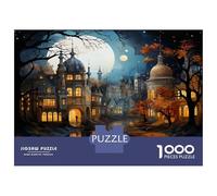 Cityscape Architecture 1000 Piece Jigsaw Puzzle As Interlocking Puzzles Personalised Jigsaws Moonlit City for Anxiety Relief Games during Family Puzzle Night 38x26cm/1000pcs