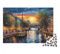 Cityscape Architecture 1000 Piece Jigsaw Puzzles for Adults Jigsaws Challenging Game Family Challenging Educational Games Home Decoration for Adults Gifts Ideas 1000pcs (75x50cm)