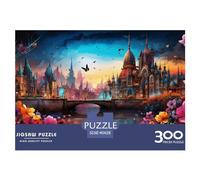 Cityscape Architecture 300 Pieces Jigsaw Puzzles Adults Fun Stress Relief Education Game Toy Intellectual Game Decoration Relaxation and Intelligence 300pcs (40x28cm)